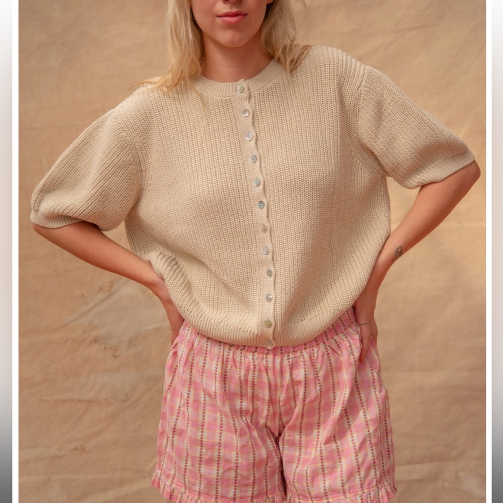 Sonderhaus coastal cardigan 
Sand